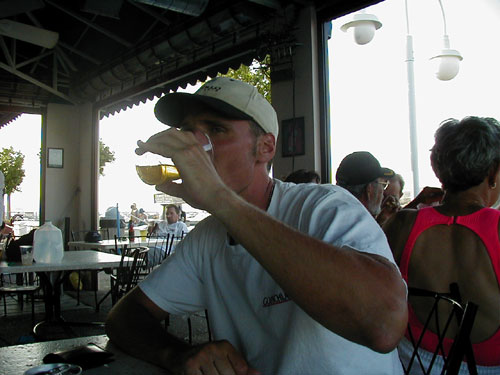 Beer is good after a day of sailing